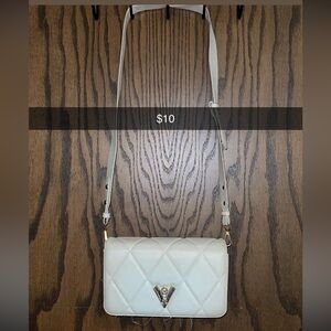 Elegant Cream Quilted Crossbody Bag